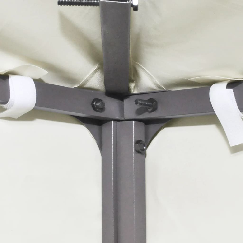 vidaXL Toile supérieure de belvédère 310 g / m² 4 x 3 m Blanc crème