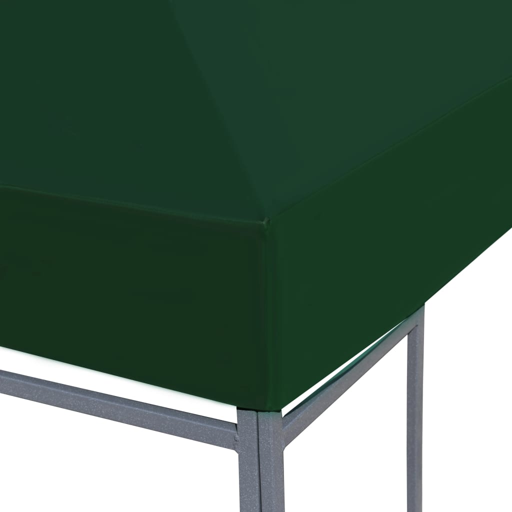vidaXL Toile supérieure de belvédère 310 g / m² 4 x 3 m Vert