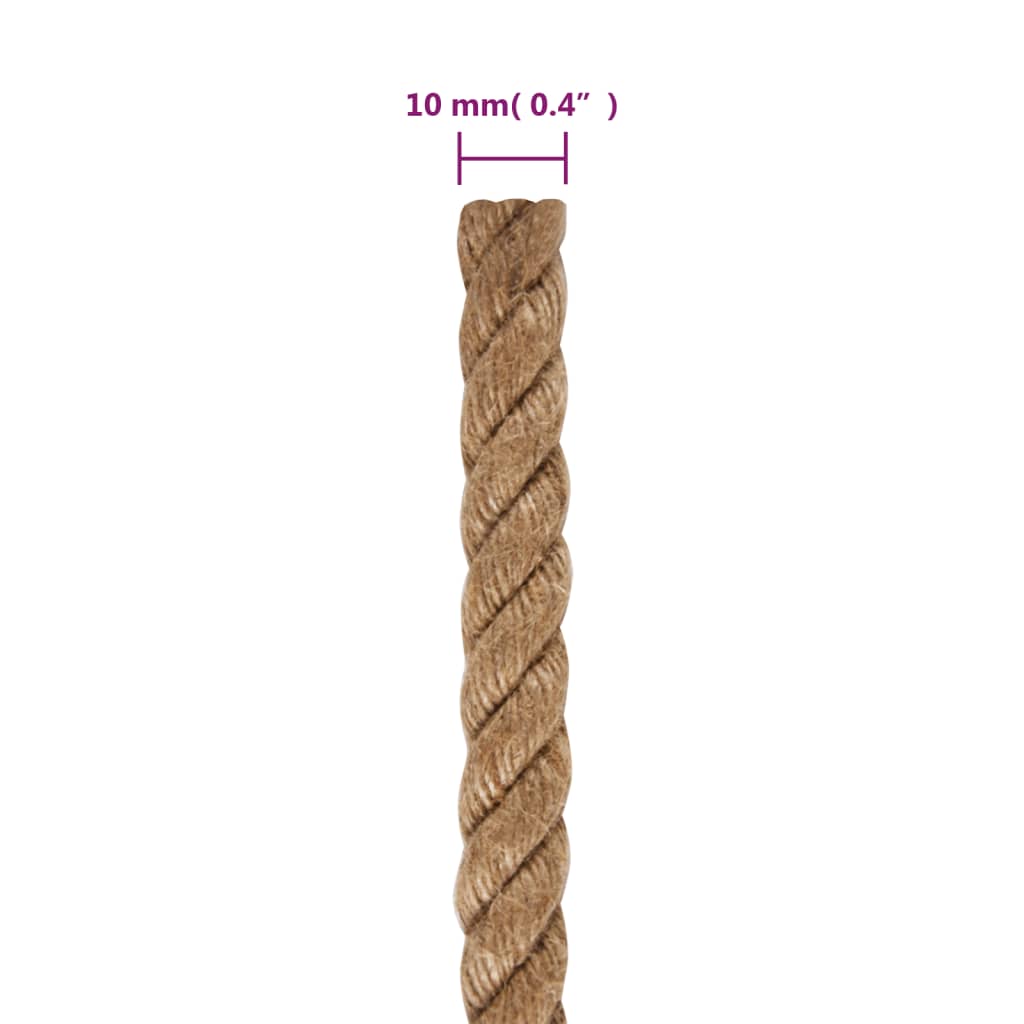 vidaXL Corde 100 % jute 10 mm 250 m