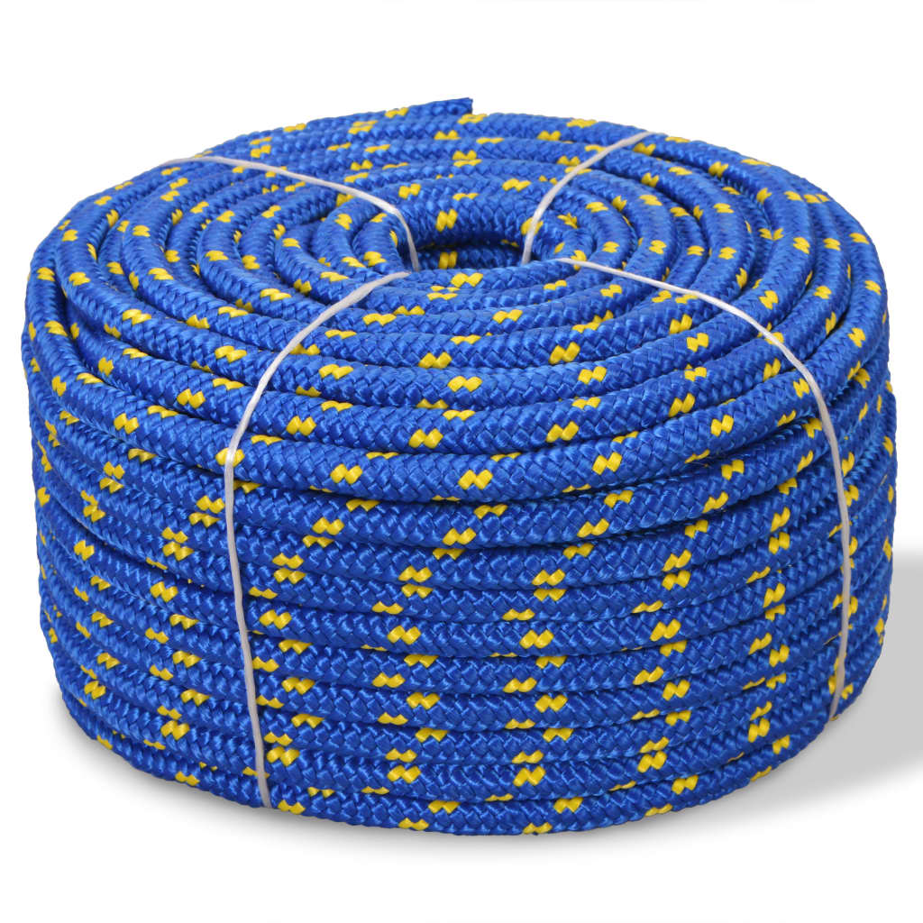 vidaXL Corde de bateau Polypropylène 6 mm 500 m Bleu