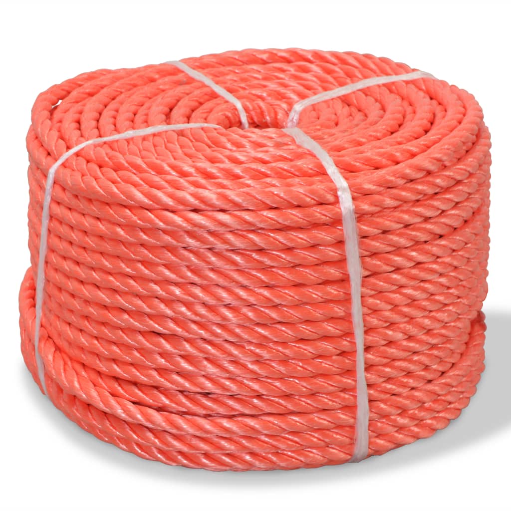 vidaXL Corde torsadée Polypropylène 10 mm 500 m Orange