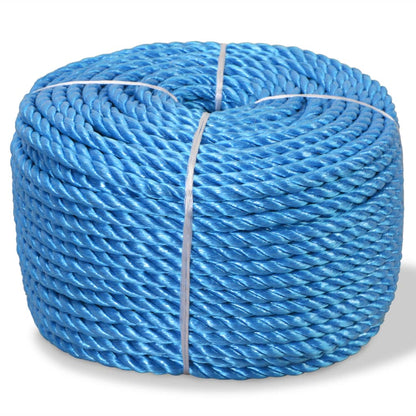 vidaXL Corde torsadée Polypropylène 6 mm 500 m Bleu