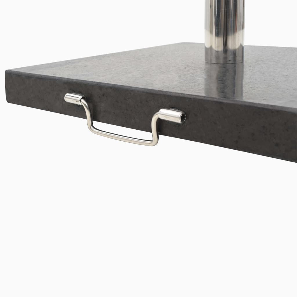 vidaXL Socle de parasol Granite 28,5 kg Carré Noir