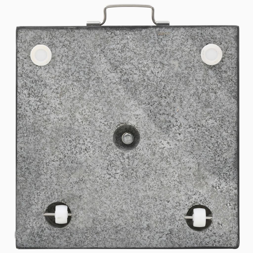 vidaXL Socle de parasol Granite 28,5 kg Carré Noir