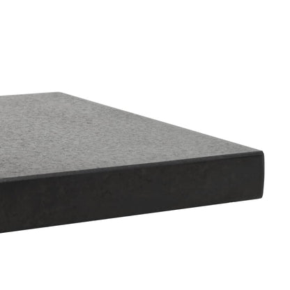 vidaXL Socle de parasol Granite 28,5 kg Carré Noir