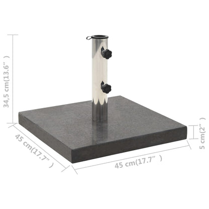 vidaXL Socle de parasol Granite 28,5 kg Carré Noir