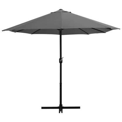 vidaXL Parasol d'extérieur poteau en aluminium 460 x 270 cm anthracite