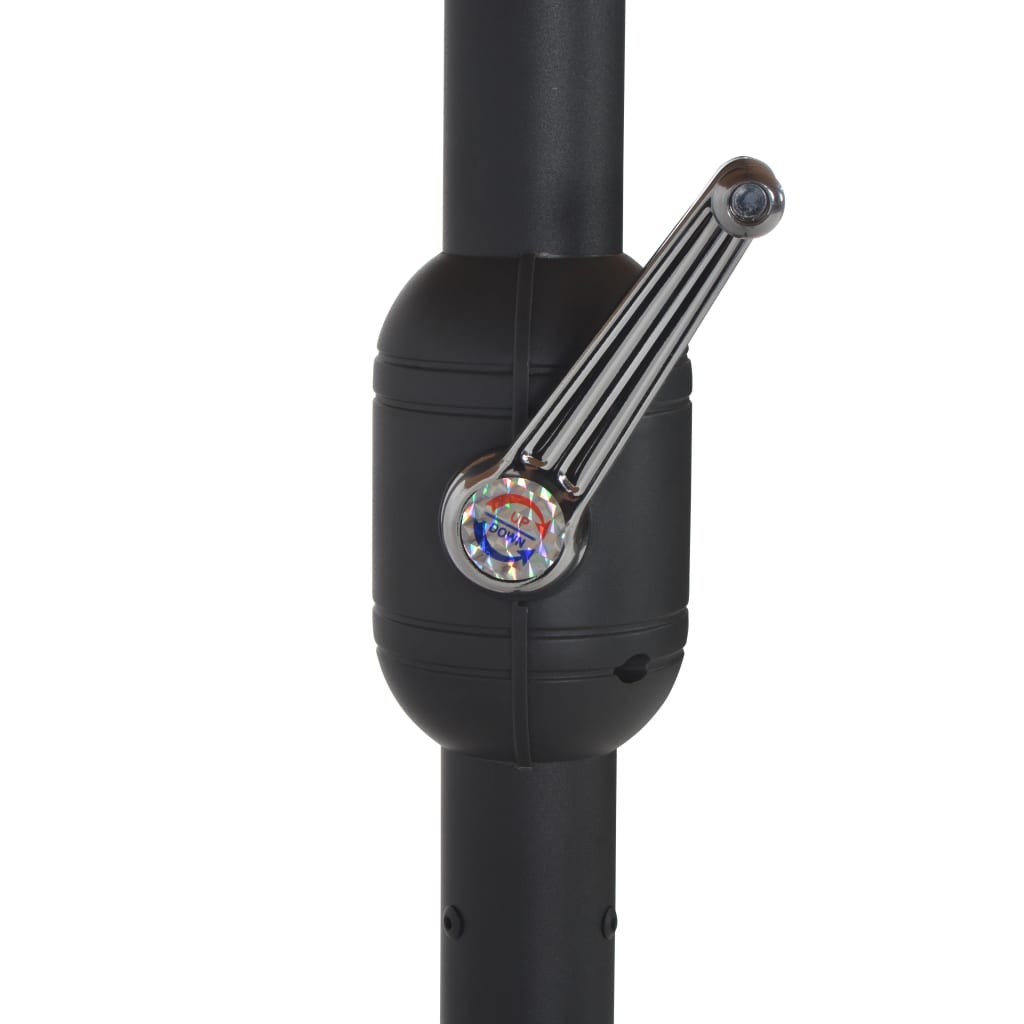 vidaXL Parasol d'extérieur poteau en aluminium 460 x 270 cm anthracite