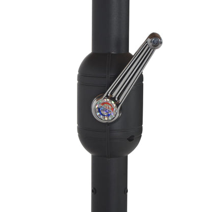 vidaXL Parasol d'extérieur poteau en aluminium 460 x 270 cm anthracite