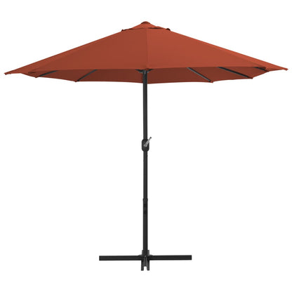 vidaXL Parasol avec poteau en aluminium 460 x 270 cm Terre cuite