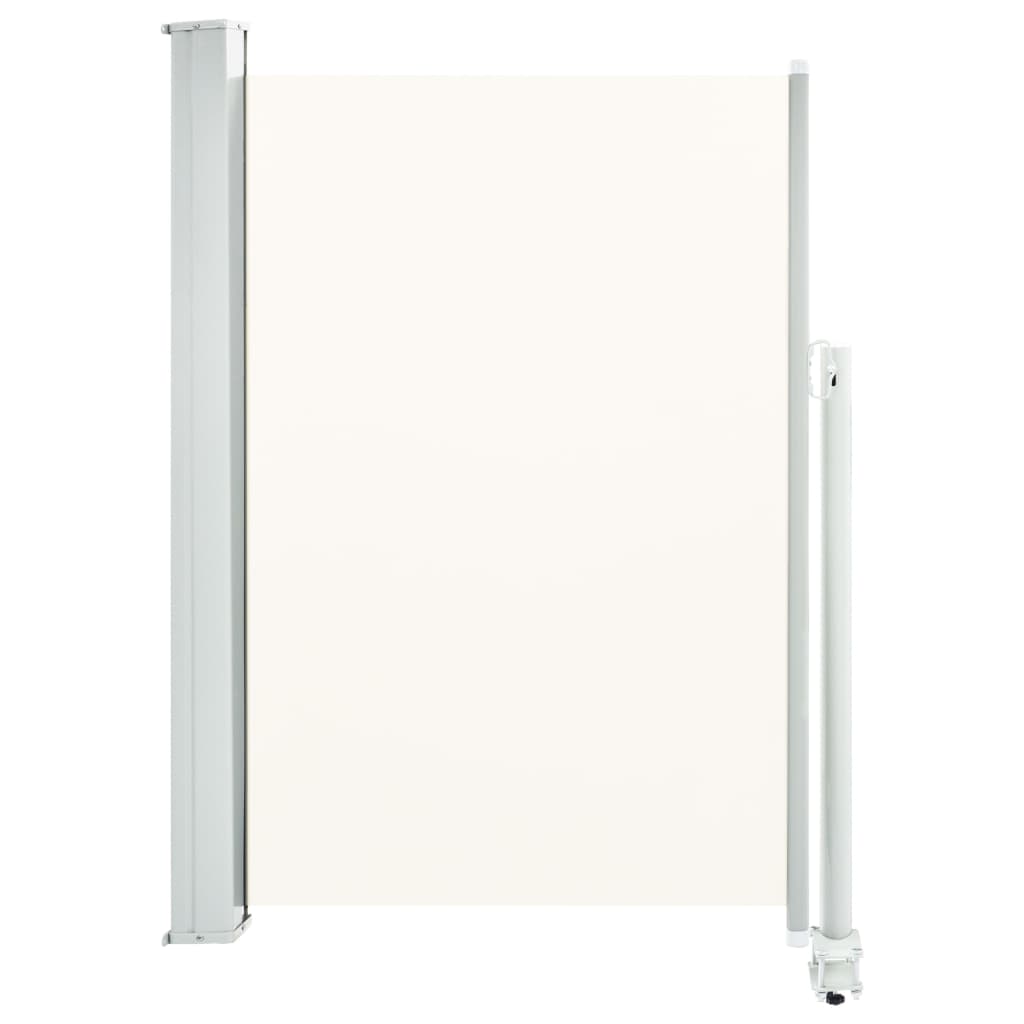 vidaXL Auvent latéral rétractable de patio 120 x 300 cm Blanc cassé