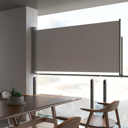 vidaXL Auvent latéral rétractable de patio 120 x 300 cm Gris
