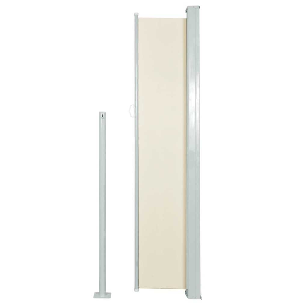 vidaXL Auvent latéral rétractable 120 x 300 cm Blanc cassé