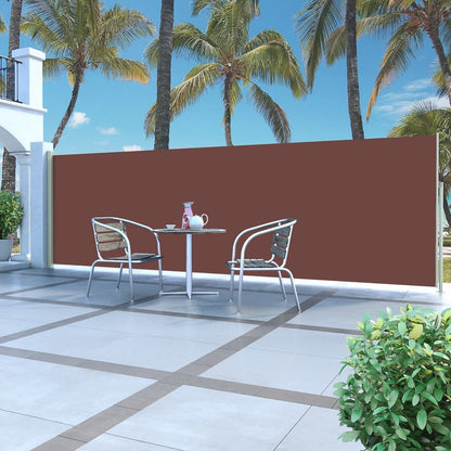 vidaXL Auvent latéral rétractable 160 x 500 cm Marron