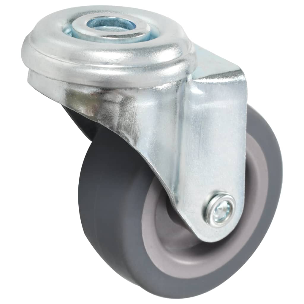 vidaXL 4 pcs Roulettes pivotantes à trou de boulon 50 mm