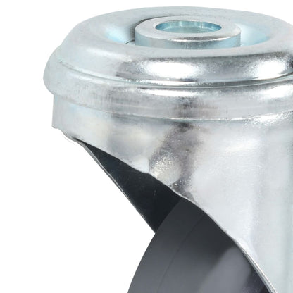 vidaXL 4 pcs Roulettes pivotantes à trou de boulon 75 mm