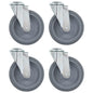 vidaXL 4 pcs Roulettes pivotantes à trou de boulon 125 mm