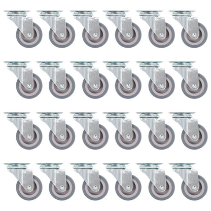 vidaXL 24 pcs Roulettes pivotantes 50 mm