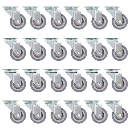 vidaXL 24 pcs Roulettes pivotantes 50 mm