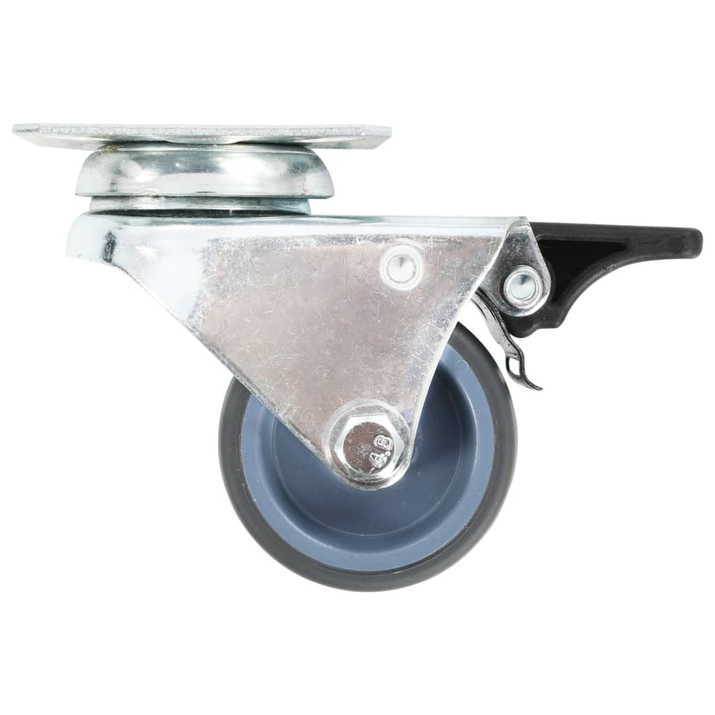 vidaXL Roulettes pivotantes doubles à double frein 4 pcs 50 mm