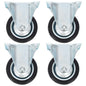 vidaXL Roulettes fixes 4 pcs 75 mm