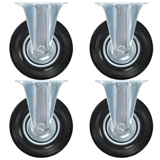 vidaXL Roulettes fixes 4 pcs 125 mm