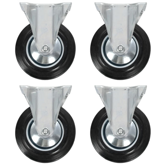 vidaXL Roulettes fixes 4 pcs 160 mm
