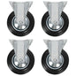 vidaXL Roulettes fixes 4 pcs 160 mm