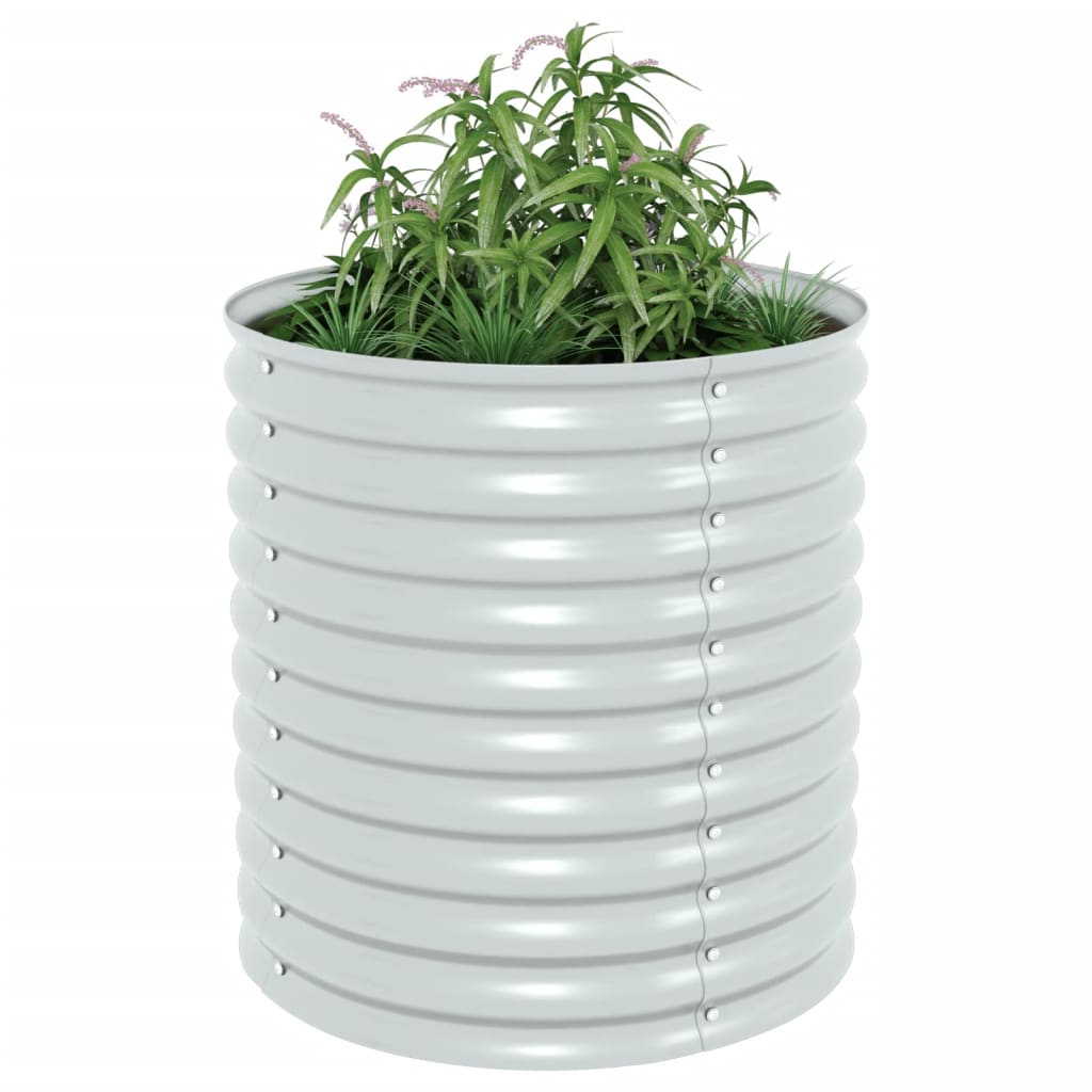 vidaXL Lit surélevé de jardin 80x80x81 cm Acier galvanisé Argenté