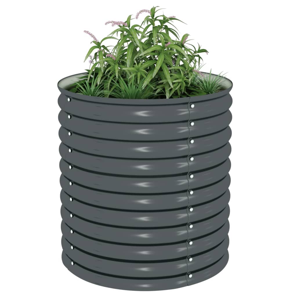 vidaXL Lit surélevé de jardin 80x80x81 cm Acier galvanisé Gris