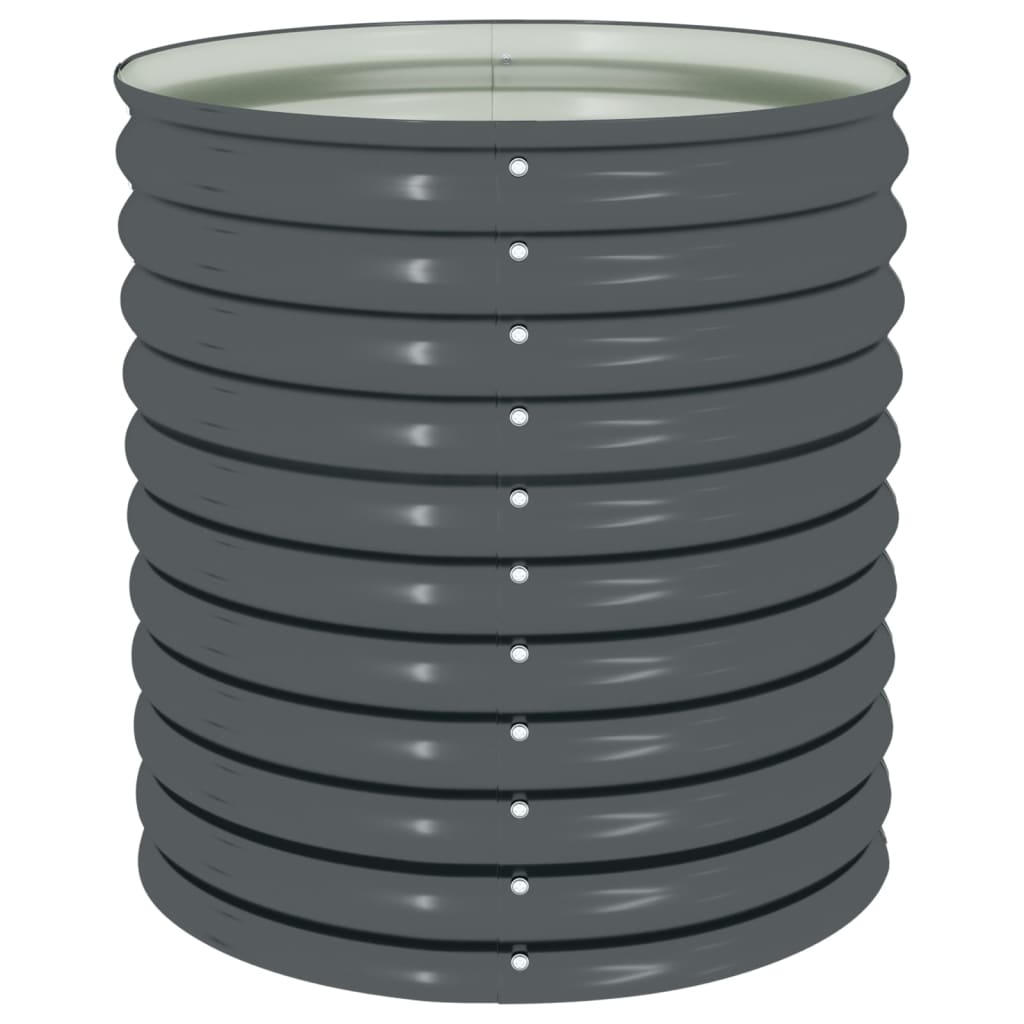 vidaXL Lit surélevé de jardin 80x80x81 cm Acier galvanisé Gris