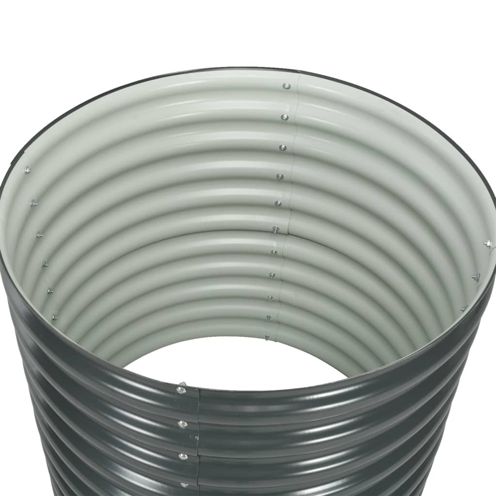 vidaXL Lit surélevé de jardin 80x80x81 cm Acier galvanisé Gris
