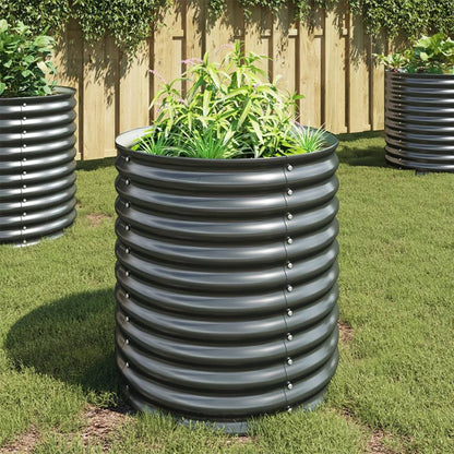vidaXL Lit surélevé de jardin 80x80x81 cm Acier galvanisé Gris
