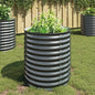 vidaXL Lit surélevé de jardin 80x80x81 cm Acier galvanisé Gris