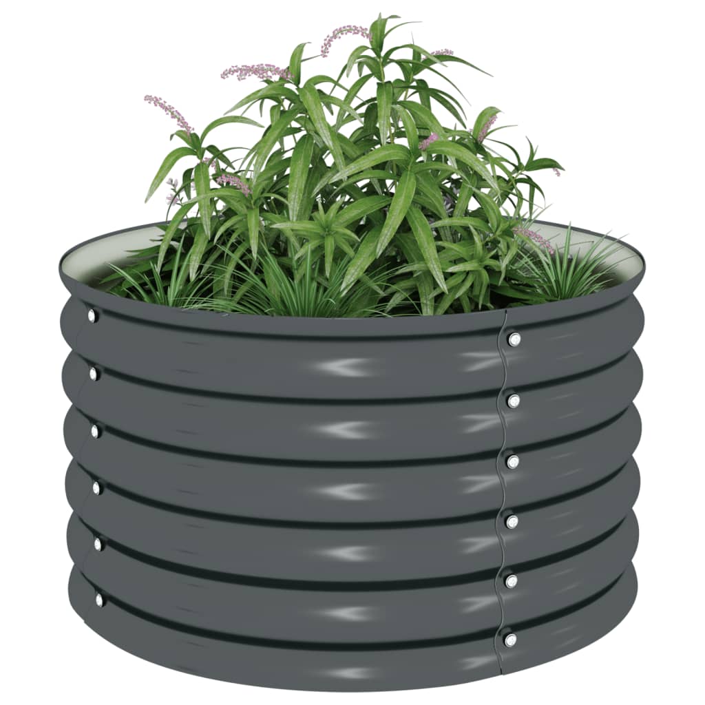 vidaXL Lit surélevé de jardin 80x80x44 cm Acier galvanisé Gris