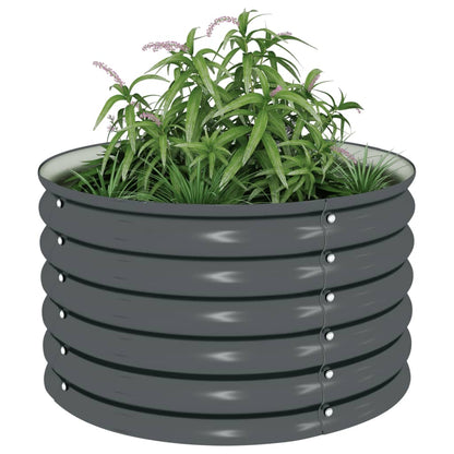 vidaXL Lit surélevé de jardin 80x80x44 cm Acier galvanisé Gris
