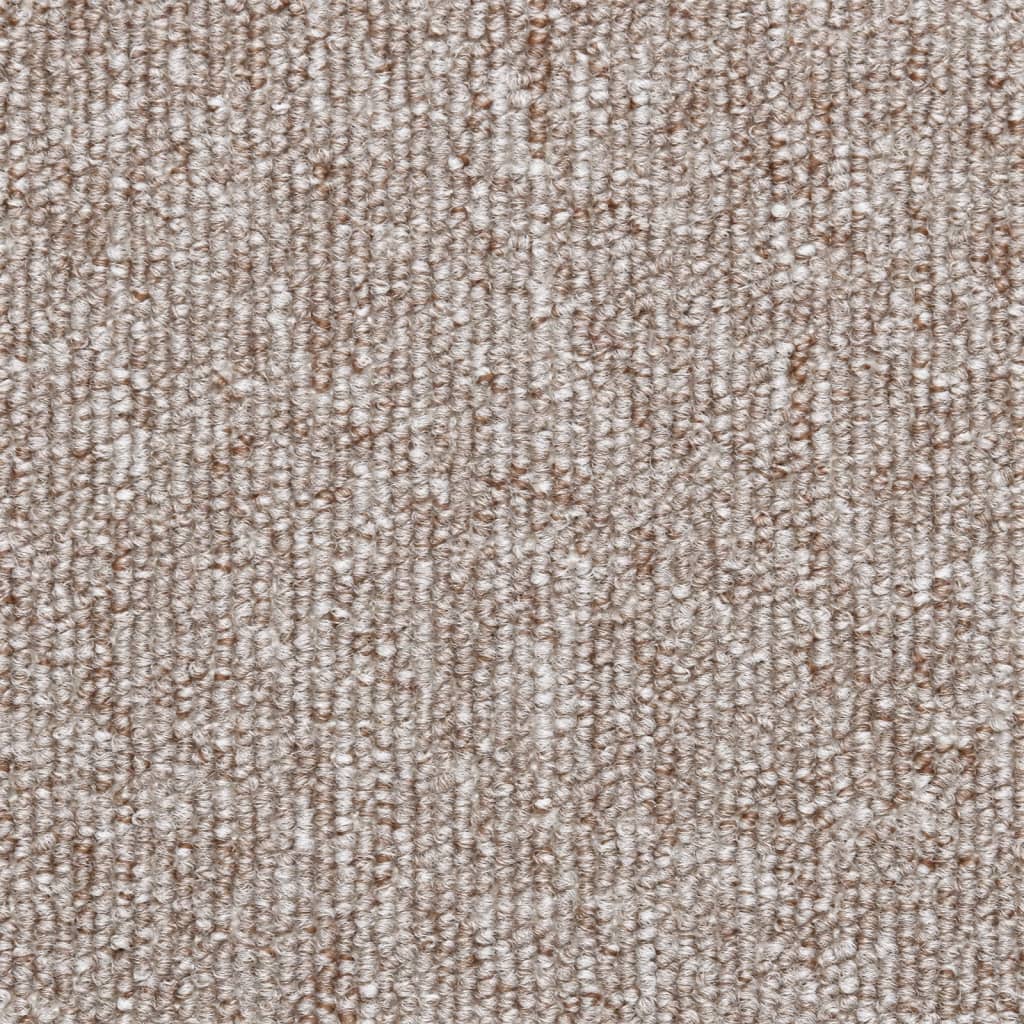 vidaXL Tapis d'escalier 15 pcs Marron clair 56x17x3 cm