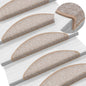 vidaXL Tapis d'escalier 15 pcs Marron clair 56x17x3 cm