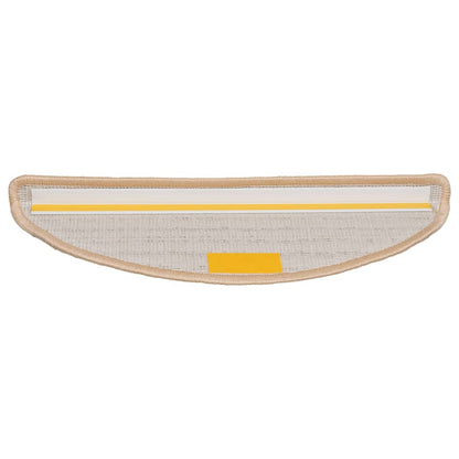 vidaXL Tapis d'escalier 15 pcs crème 56x17x3 cm