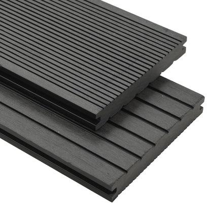 vidaXL Panneaux de terrasse solides et accessoires WPC 16m² 2,2 m Gris