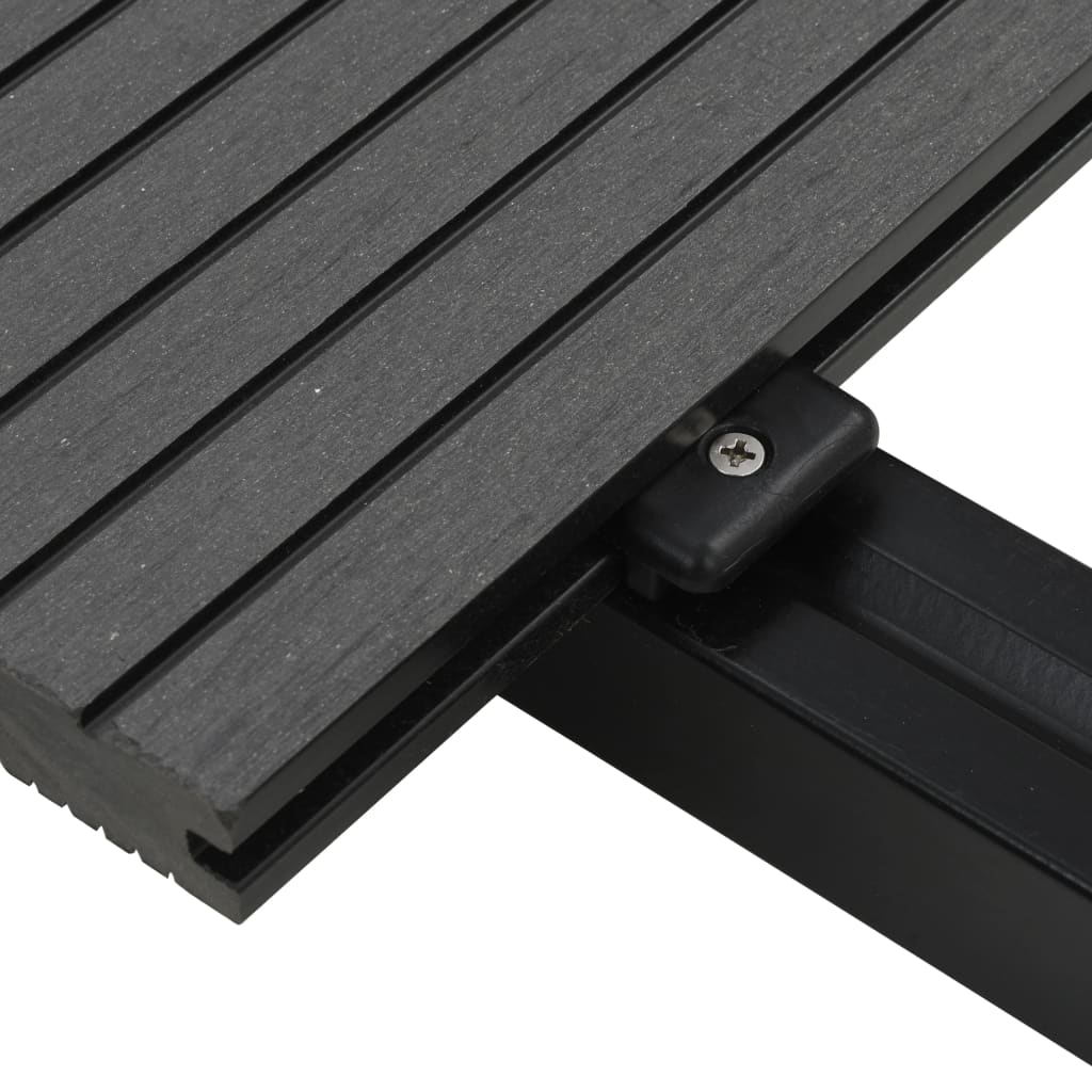 vidaXL Panneaux de terrasse solides et accessoires WPC 16m² 2,2 m Gris