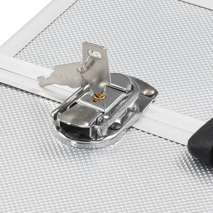 vidaXL Mallette à maquillage 38x23x34 cm argenté aluminium