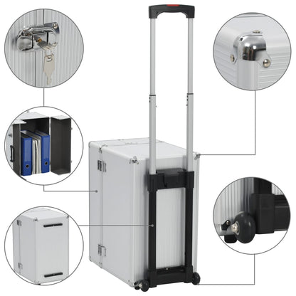 vidaXL Valise de pilote 47 x 39 x 27 cm Argenté Aluminium
