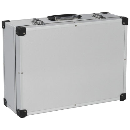 vidaXL Valise à outils 46 x 33 x 16 cm Argenté Aluminium