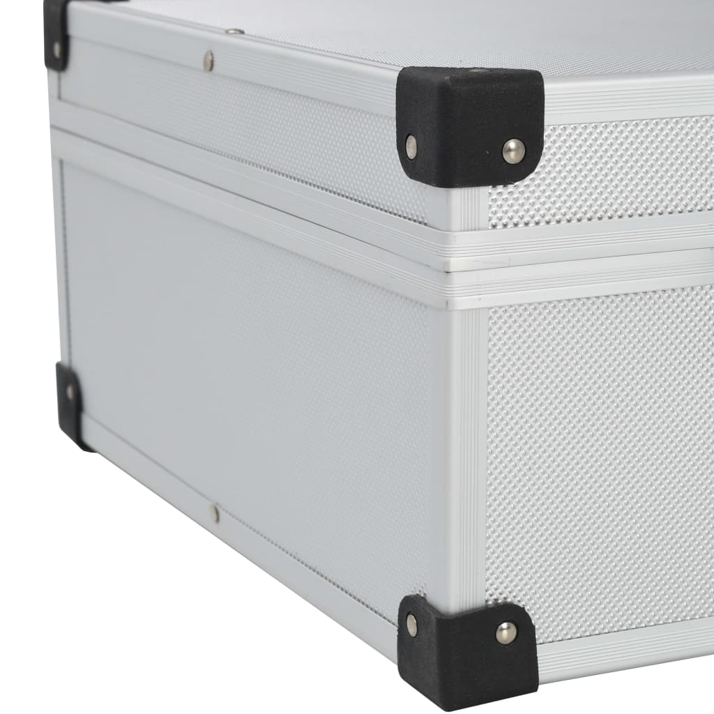 vidaXL Valise à outils 46 x 33 x 16 cm Argenté Aluminium