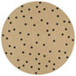 vidaXL Tapis fait à la main Jute avec imprimé à pois 90 cm