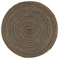 vidaXL Tapis fait à la main Jute avec design de spirale Noir 150 cm