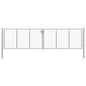vidaXL Porte de jardin Acier galvanisé 415x150 cm Argenté