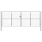 vidaXL Porte de jardin Acier galvanisé 415x200 cm Argenté