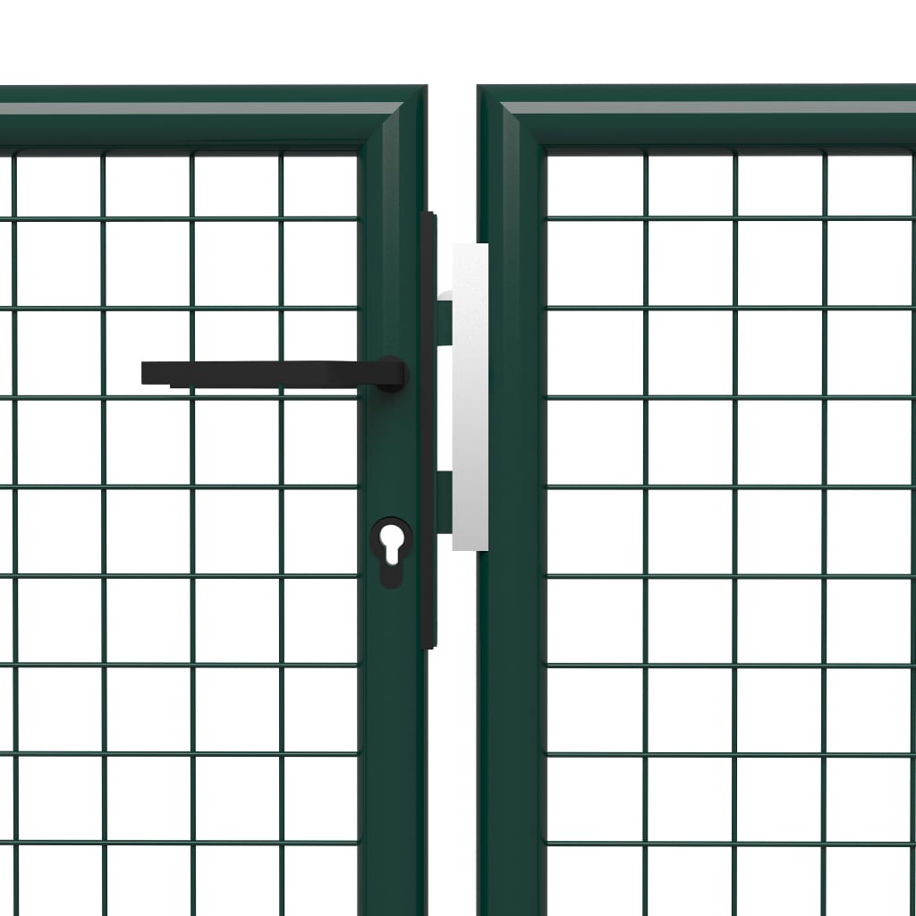 vidaXL Portail de jardin Acier 400 x 75 cm Vert